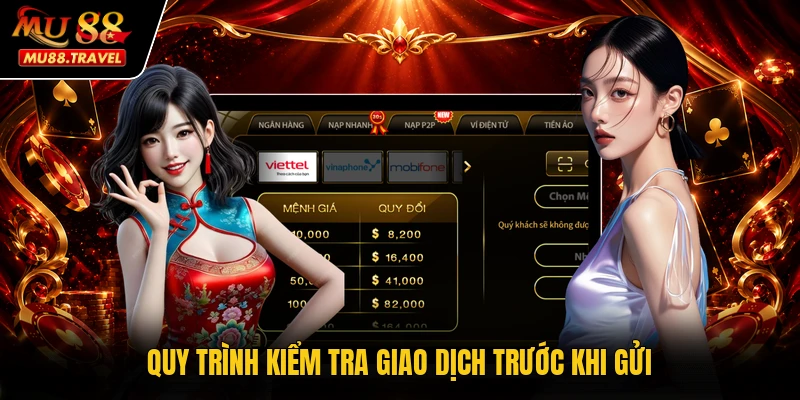 Quy trình kiểm tra giao dịch trước khi gửi